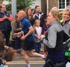 Marie and Sarah running